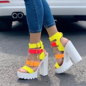 New Arrival Bright Strappy Heel